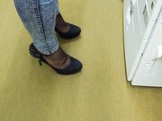 Office nylon feet-Wear after 8h pumps,footprint carpet