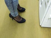 Office nylon feet-Wear after 8h pumps,footprint carpet