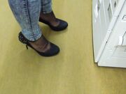 Office nylon feet-Wear after 8h pumps,footprint carpet