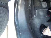 Office nylon feet-My feet after driving