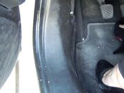 Office nylon feet-My feet after driving