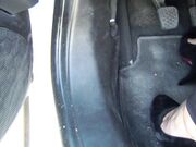 Office nylon feet-My feet after driving