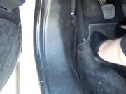 Office nylon feet-My feet after driving