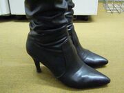 Office nylon feet-My old leather boots