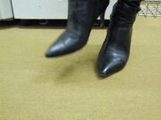 Office nylon feet-My old leather boots