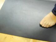 Office nylon feet-Moist sweaty footprints