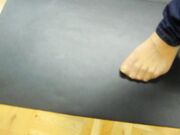 Office nylon feet-Moist sweaty footprints