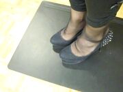 Office nylon feet-Moist footprint