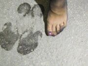 Office nylon feet-My pumps and sweaty nylon feet