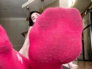 Stinky Pink Socks Feet