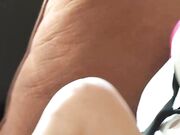 School girl trample man