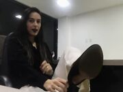 Office girl Boots & feet Worship