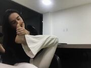 Office girl Boots & feet Worship