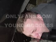 Outside Nylon Feet Licking