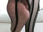 Asian Woman's Nylon Feet