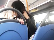 Cum dirty feet on bus