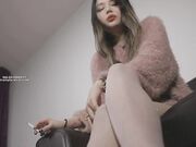 Asian Girl's Nylon Feet Pov