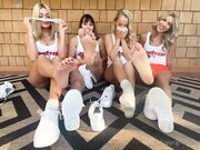 Hooters Girls Snelly Socks And Barefeet