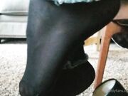 Black Nylons Feet From Milf