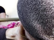 Wife footboard feet tickle from socks to bare