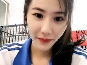 Dominant Asian Girl's Nylon's Feet Punishment