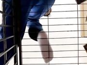 Dominant Asian Girl's Nylon's Feet Punishment