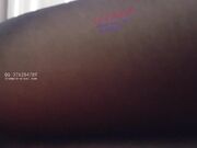 Asian Woman's Amazing Black Pantyhose Feet Domination