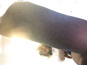 Under The Asian Girl's Nyloned Feet