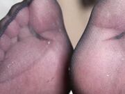 Asian pantyhose feet soles pov babe view