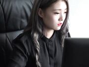 Small asian feet soles nylon barefoot pov