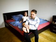 Czech Soles - Daniela - Slave secretly licking feet of his sleeping mistress