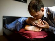 Czech Soles - Daniela - Slave secretly licking feet of his sleeping mistress