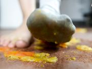 Czech Soles - Sofia in fruit-crushing spree in her worn socks