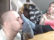 Lady Cruella's games - Humiliation games - Smell my socks bro! and Lick my soles bro!