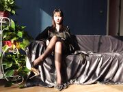 Asian babe pantyhose legs small feet soles tease pov