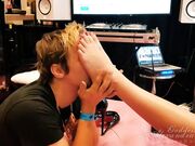 Goddess feet licking