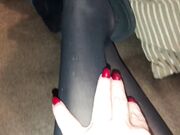 Late Night Pantyhose Foot Tease