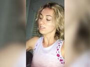 Amateur blonde worships her own dirty feet after walking barefoot