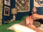 Scarlett bound gagged tickled bare feet