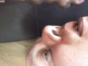 Kimberly sofa pantyhose worship