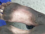 Cum on big very dirty feet