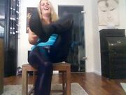 Mistress Black boots and white socks off