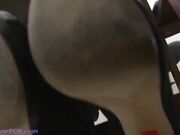 Kayla's Smelly & Sweaty Black Pantyhose Feet