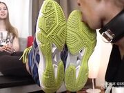 UnderGirlsFeet - Smelly White Socks & Her Slave