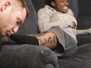 Afroamerican domme get worship stinky socks
