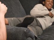 Afroamerican domme get worship stinky socks