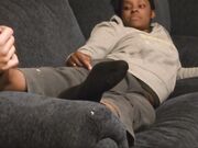 Afroamerican domme get worship stinky socks