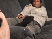 Afroamerican domme get worship stinky socks