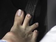 Abigail - Clear Nails on the Pedals