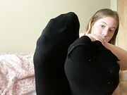 M4rygr4ce soles in black nylon socks
